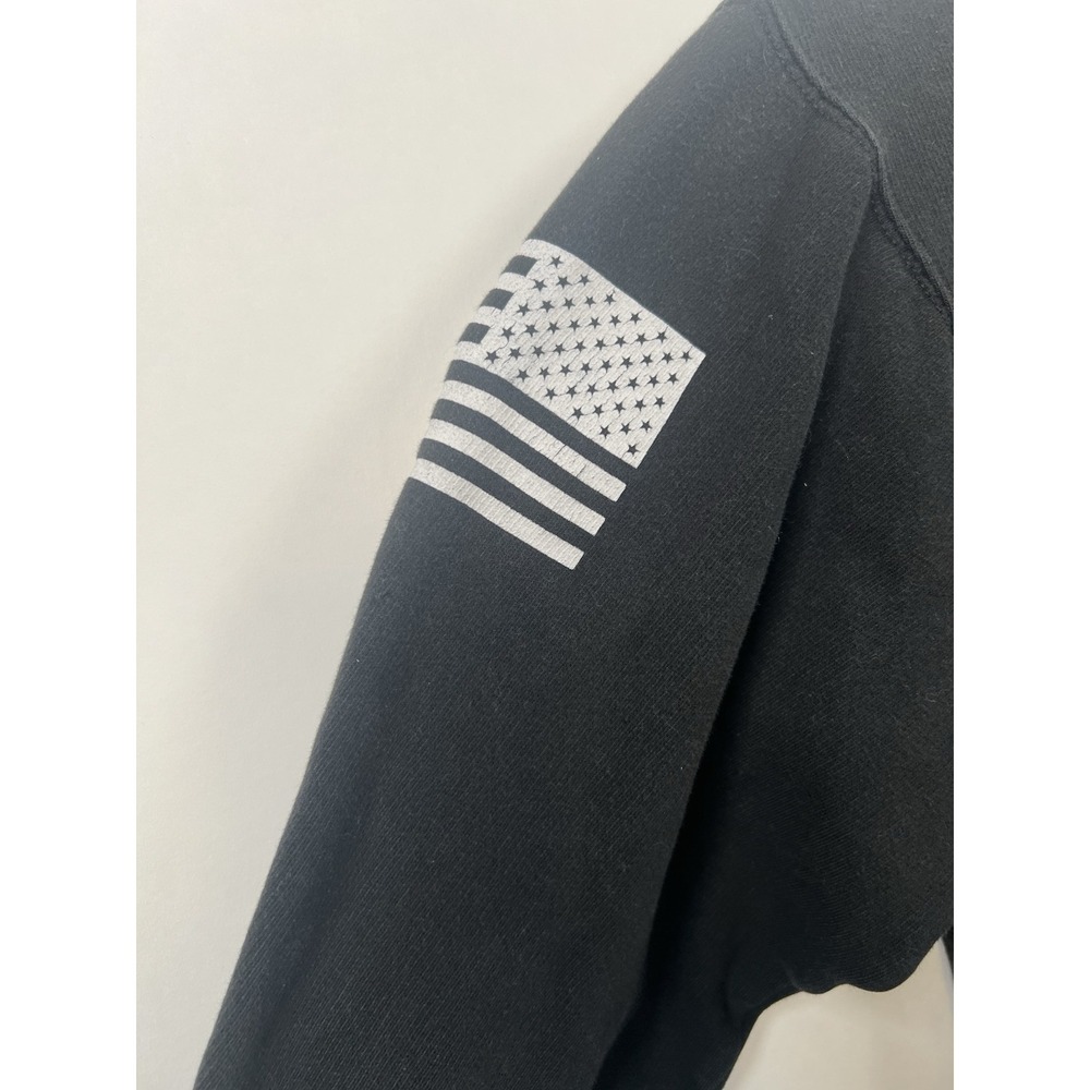 BETSY ROSS GADSDEN FLAG Black Graphic We The People Hoodie Sz M Patriotic USA - Picture 6 of 11